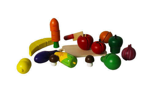 Toy - Wooden Fruit & Veg Cutting Set