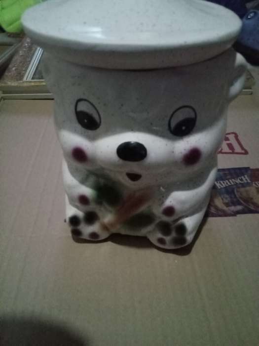 Vintage Porcelain Bear Cookie Jar