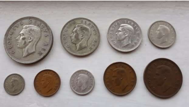 COMPLETE COLLECTION OF 1952 SA UNION COINS - CROWN TO FARTHING!