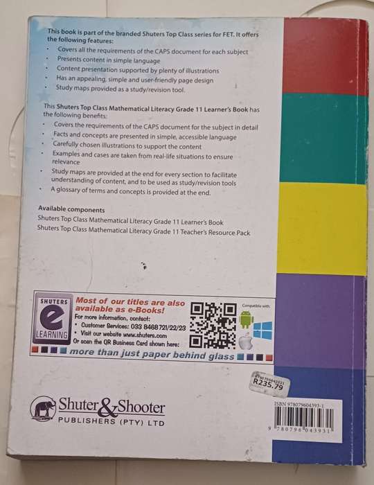 SHUTERS TOP CLASS MATHEMATICAL LITERACY CAPS - LEARNER'S BOOK GRADE 11