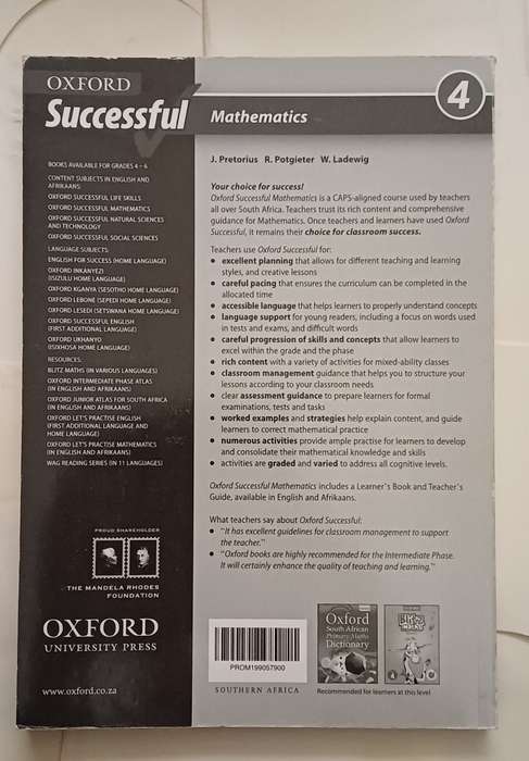 OXFORD SUCCESSFUL MATHEMATICS TEACHER'S GUIDE GRADE 4