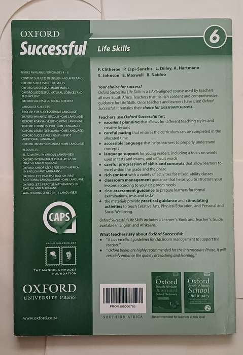 OXFORD SUCCESSFUL LIFE SKILLS TEACHER'S GUIDE GRADE 6