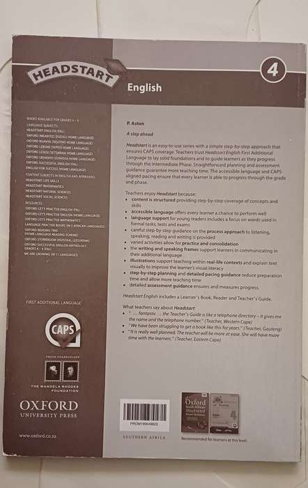 OXFORD HEADSTART ENGLISH TEACHER'S GUIDE GRADE 4