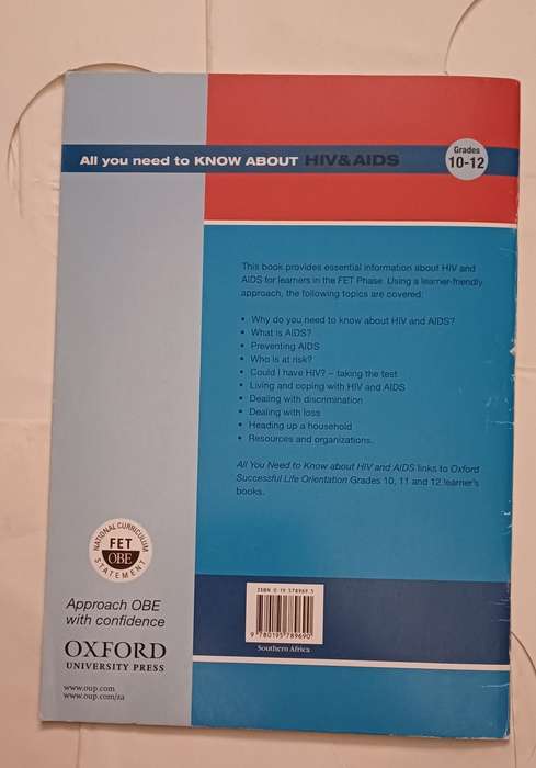 OXFORD ALL YOU NEED TO KNOW ABOUT HIV&AIDS FET GRADES 10-12