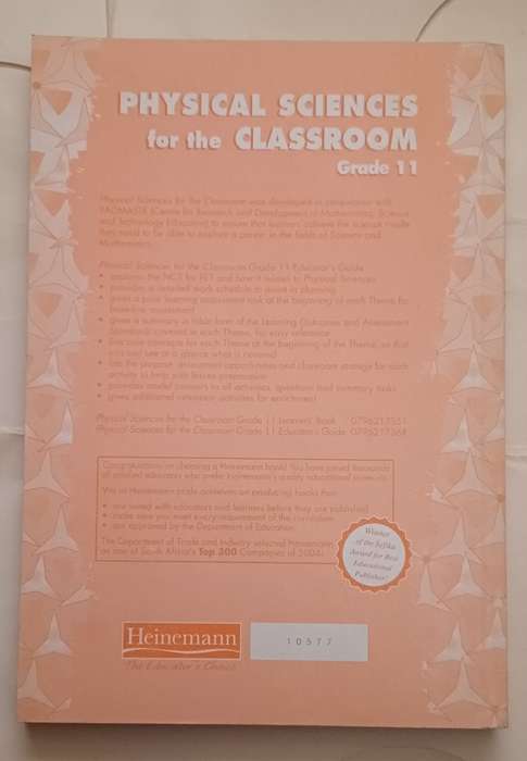 NCS PHYSICAL SCIENCES FOR THE CLASSROOM RADMASTE EDUCATOR'S GUIDE GRADE 11