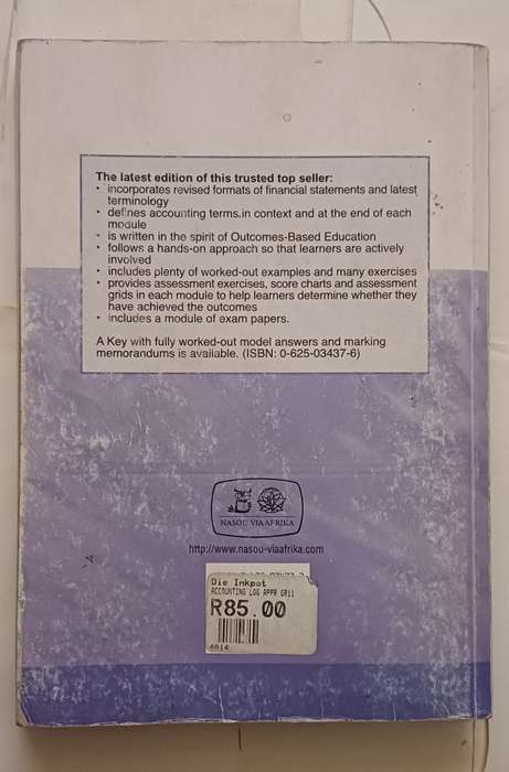 OBE FOR FET ACCOUNTING A LOGICAL APPROACH 2003 EDITION GRADE 11