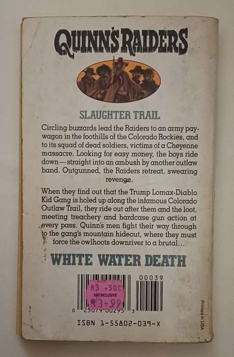 WHITE WATER DEATH QUINN'S RAIDERS NO 5