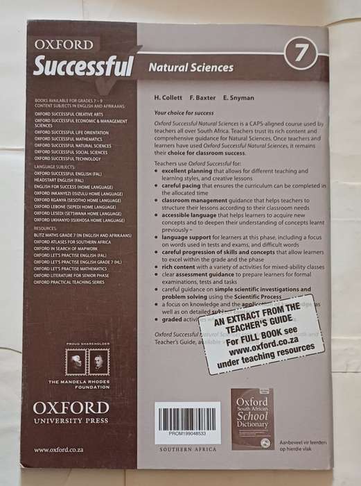 CAPS - OXFORD SUCCESSFUL NATURAL SCIENCES TEACHER'S GUIDE GRADE 7