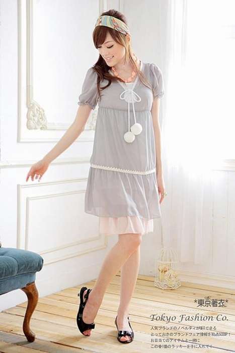 Chiffon, blouse, Grey
