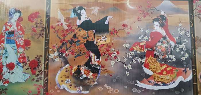 Anatolian 1000 Piece Puzzle: Oriental Triptych China Women Flowers