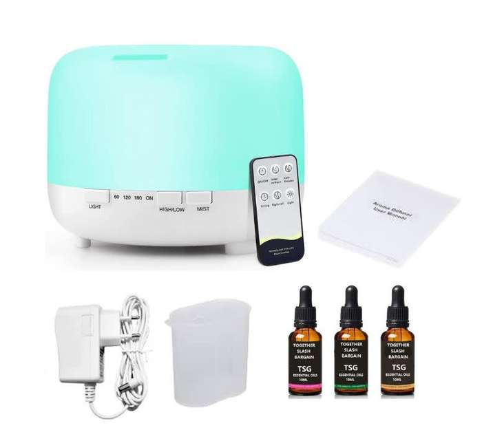 Aroma Diffuser 500ml with 3 essential oils