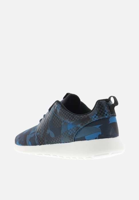 Original Mens NIKE Roshe ONE PRINT - 655206 404 -  Blk / Sqdrn Blue / Obsidian