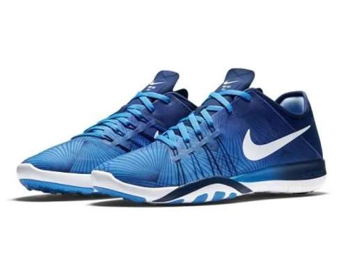 Original Women's Nike Free TR 6 Print Training Shoe Blue Glow/ White 833424 400 Size UK 4 (SA 4)