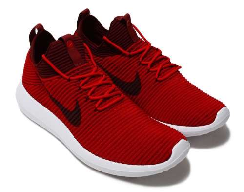 Original Mens NIKE ROSHE TWO FLYKNIT V2 University Red 918263 600 Size UK 9 (SA 9)