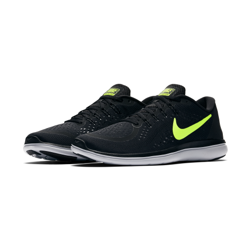 Original Mens Nike Flex 2017 RN Running Black/ Volt/ Wolf-Grey 898457 015 Size UK 11 (SA 11)