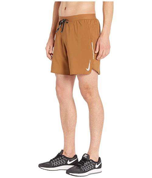 Original Mens Nike Dri-FIT Flex Stride 7" Running Shorts AJ7784 252 Brown Size Medium