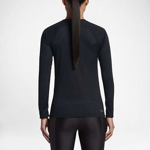 Original Womens NIKE Miler Long Sleeve UV UPF 40 Top Black 874510 010 Size Medium