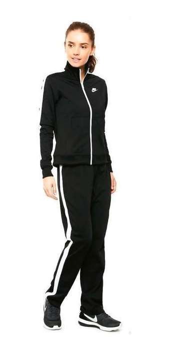 Original Women NIKE 2 Piece SPORTSWEAR TRACK SUIT BLACK 830345 010 Size Large