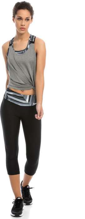 Original Womens NIKE POWER TRAINING CAPRI BLACK / PRINT 830469 010 Size Medium