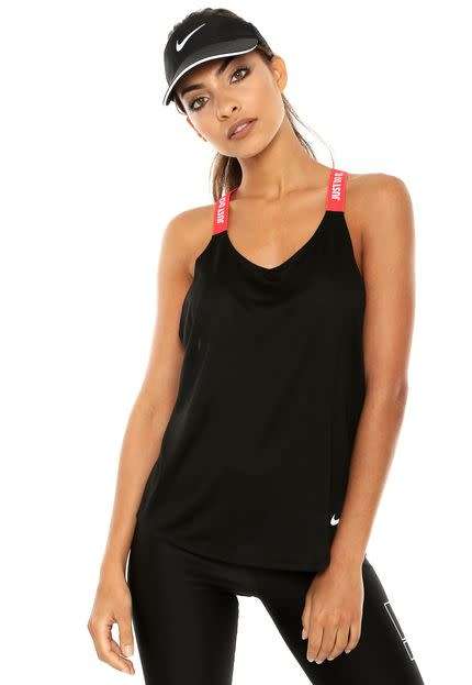 Original Womens NIKE DRY TANK ELASTIKA BLACK 831312 013 Size Medium
