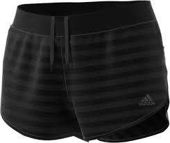 Original Women's adidas AdiZero Split Running Shorts Black/ Stripes S99706 Size Medium