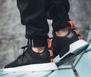 Original Mens adidas NMD_R2 Core Black/Future Harvest CG3384 Size UK 9 (SA 9)