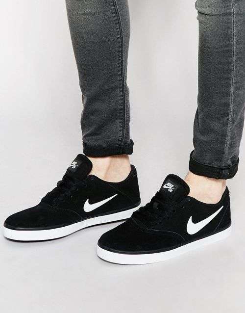Original Mens Nike SB CHECK 705265 006 Black /White 705265 006 Size UK 10 (SA 10)