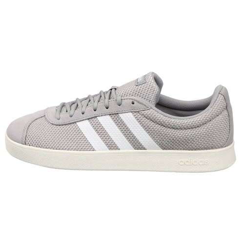 Original Men's adidas VL Court 2.0 Skate Boarding Grey/ White F34578 Size UK 12 (SA 12)