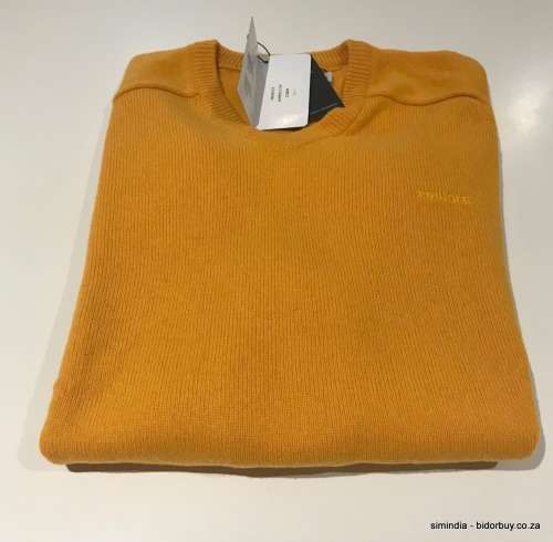 Original Mens PRINGLE Superfine Merino Lambswool James V Neck Jumper Corn Color Size Large