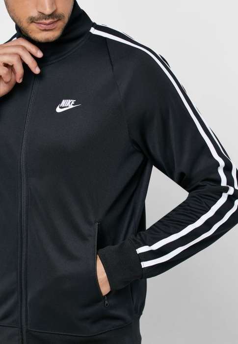 NIKE Men's SPORTSWEAR N98 JACKET (LOOSE FIT) Black AR2244 010 Size Medium
