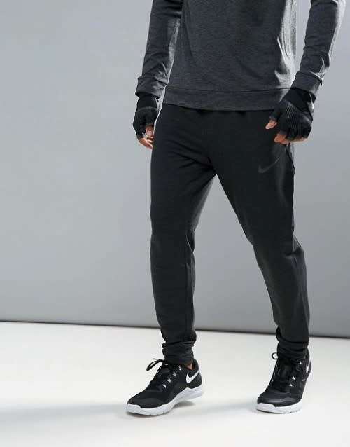Original NIKE MEN'S DRI-FIT LIGHTWEIGHT TRAINING CUFFED PANTS Anthracite 933439 011 Size Large