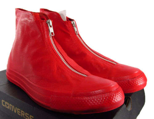 Original Women's Converse Chuck Taylor All Star Shroud Red Leather Red 549720C Size UK 8 (SA 8)