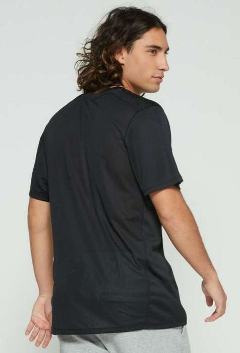Original Mens NIKE DRI-FIT Running Tee SWOOSH FRONT LOGO Black CN8340 010 Size Large