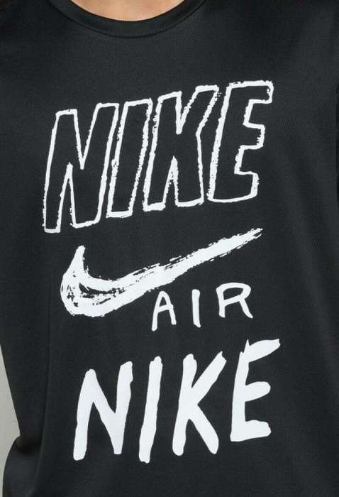 Original Mens NIKE DRI-FIT Running Tee SWOOSH FRONT LOGO Black CN8340 010 Size Large