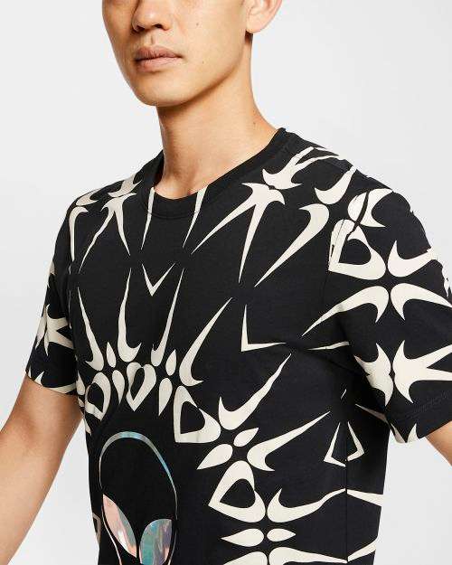 NIKE Men's Sportswear Alien BLACK Tee Shirt CT7051 010 Size XXL