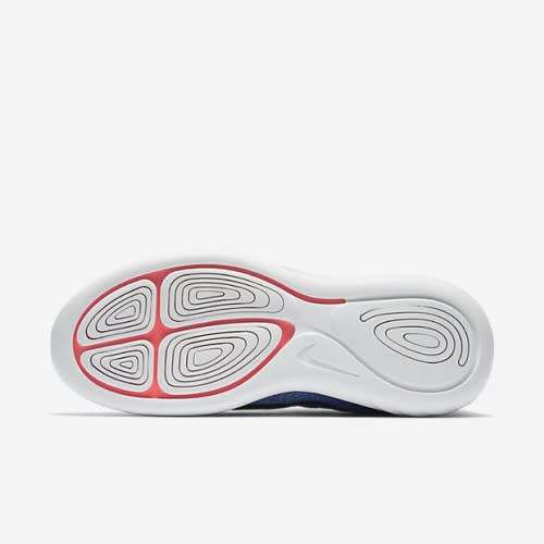 Nike Women's LunarGlide 8 Medium Blue/Aluminum/Hot Punch 843726 406 Size UK 4.5 (SA 4.5)
