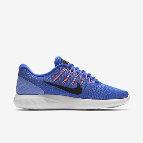 Nike Women's LunarGlide 8 Medium Blue/Aluminum/Hot Punch 843726 406 Size UK 4.5 (SA 4.5)
