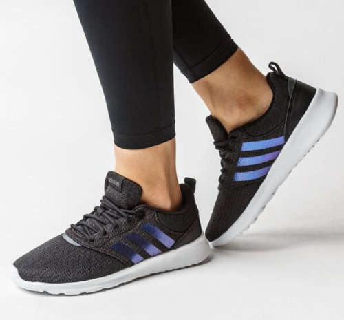 adidas Women`s QT RACER 2.0 Core Black/ Iridescent/ Grey Six FY8309 Size UK 4 (SA 4)
