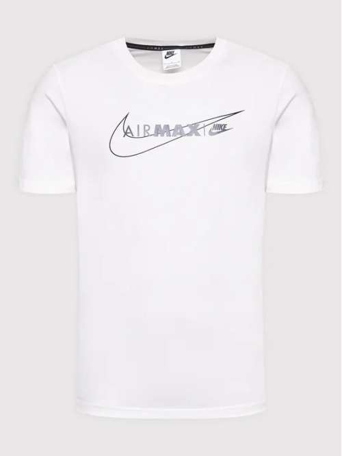 NIKE Men`s Air Max Tee Short Sleeve Shirt White DJ5070 100 Size Medium