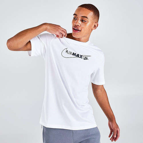 NIKE Men`s Air Max Tee Short Sleeve Shirt White DJ5070 100 Size Medium
