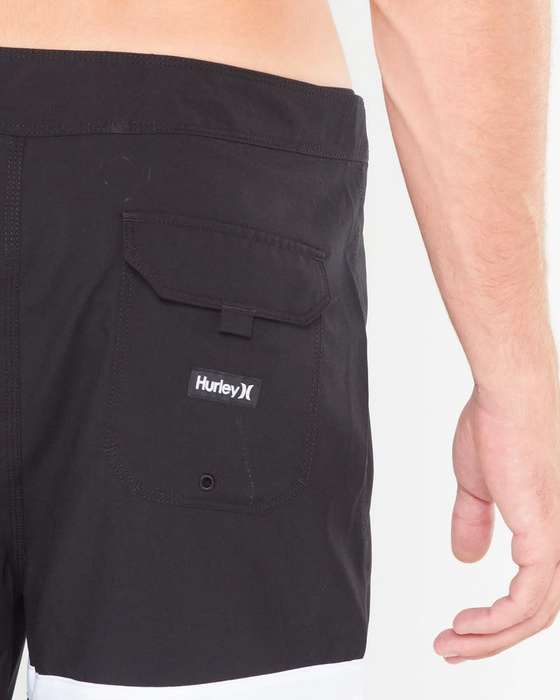 Hurley Men`s Block Party 2.0 Icon Board Shorts 18` Black MBS0010450 Size 30`