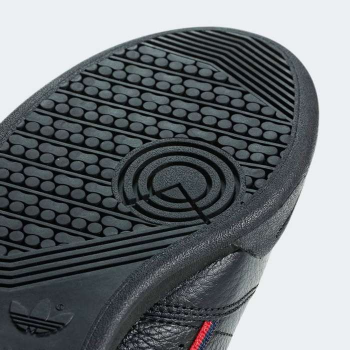 adidas Men`s CONTINENTAL 80 Core Black / Scarlet G27707 Size UK 9 (SA 9)