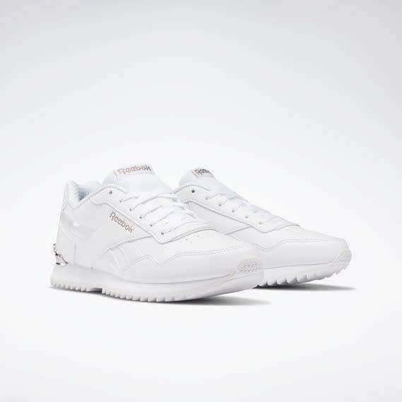 Reebok Women`s Royal Glide Ripple Clip White/Rose Gold/Pearlized DV6703 Size UK 7 (SA 7)