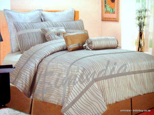 New Arrival - Queen size Superior 9 piece Comforter Set - Gold Colour