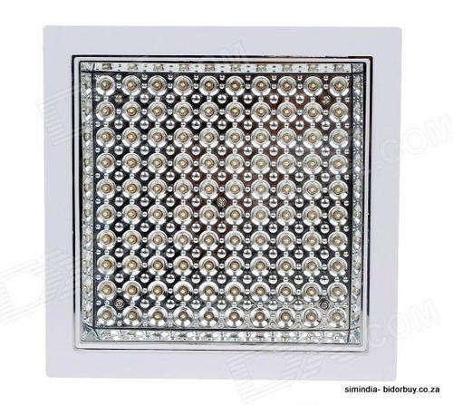 9W - 100 LED White Light Square Built-in Type Ceiling Lamp - White