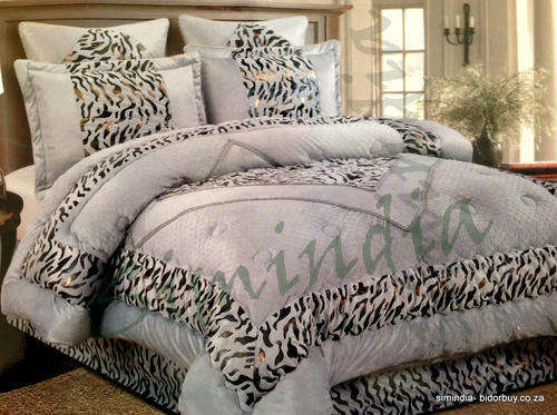 KING SIZE Superior 6 Piece Heavy Comforter Set- Choose colour from Grey, Cream White