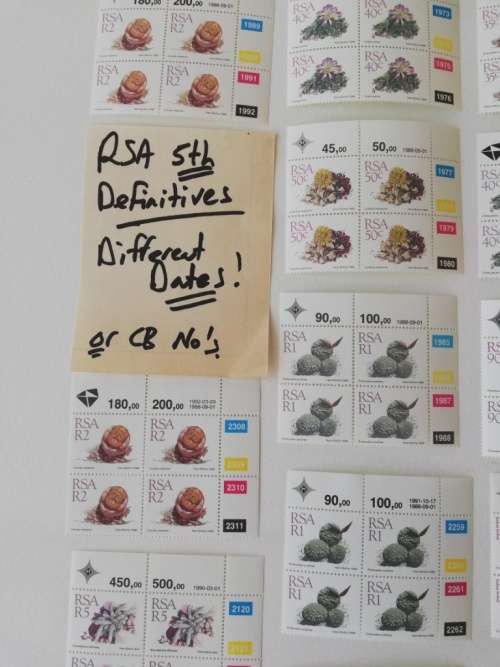 RSA 5th/6th Definitives (Lot1256)