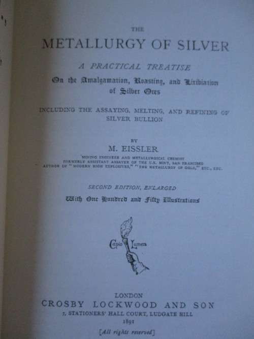 THE METALLURGY OF SILVER Manuel Eissler  Elibron Classics
