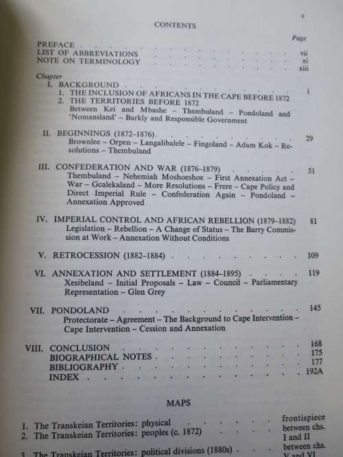 THE ANNEXATION OF THE TRANSKEIAN TERRITORIES  C.C. Saunders