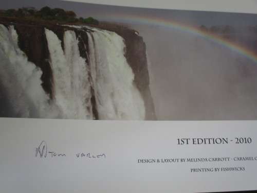 THE MAGNIFICENT VICTORIA FALLS. Signed Tom Varley